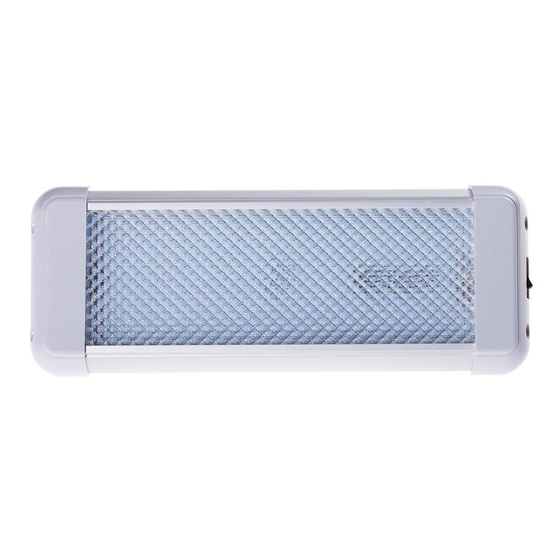 Raycharm RV Marine LED Interior Light Fixture, 10.3" x 3.9" Aluminum Housing, 6000K Cool-White Large Spaces Illuminating,High-Output Low Ampere Draw, Built-in On/Off Rocker Switch, 12V-24V DC, 1-Pack - Image 1